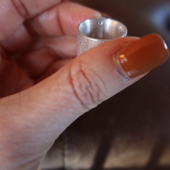 NWOT $400 Dahlia Kanner Sterling Silver & Cognac diamond bumpy ring with stone 6 - Picture 9 of 15